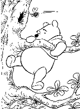 Pooh trepando al árbol de la miel