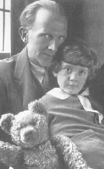 A. A. Milne con su hijo Christopher Robin y Pooh